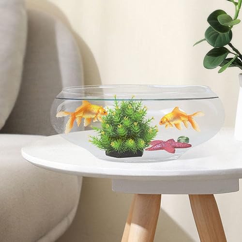 Miniatura 3 de VOSAREA Jarrón de vidrio, cuenco de burbujas de vidrio, terrario, suculentas, plantas de aire, exhibición hidropónica, velas flotantes, peces de