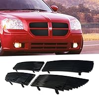 Vista 1 de Rejilla delantera negra para Dodge Magnum 2005-2007 excepto SRT8 Combo de rejilla negra Billet