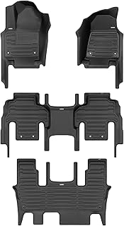 TuxMat - for Jeep Grand Wagoneer 7-Seater 2022-2024 Models - Custom Car Mats - Maximum Coverage, All Weather, Laser Measured - This Full Set Includes 1st, 2nd and 3rd Rows