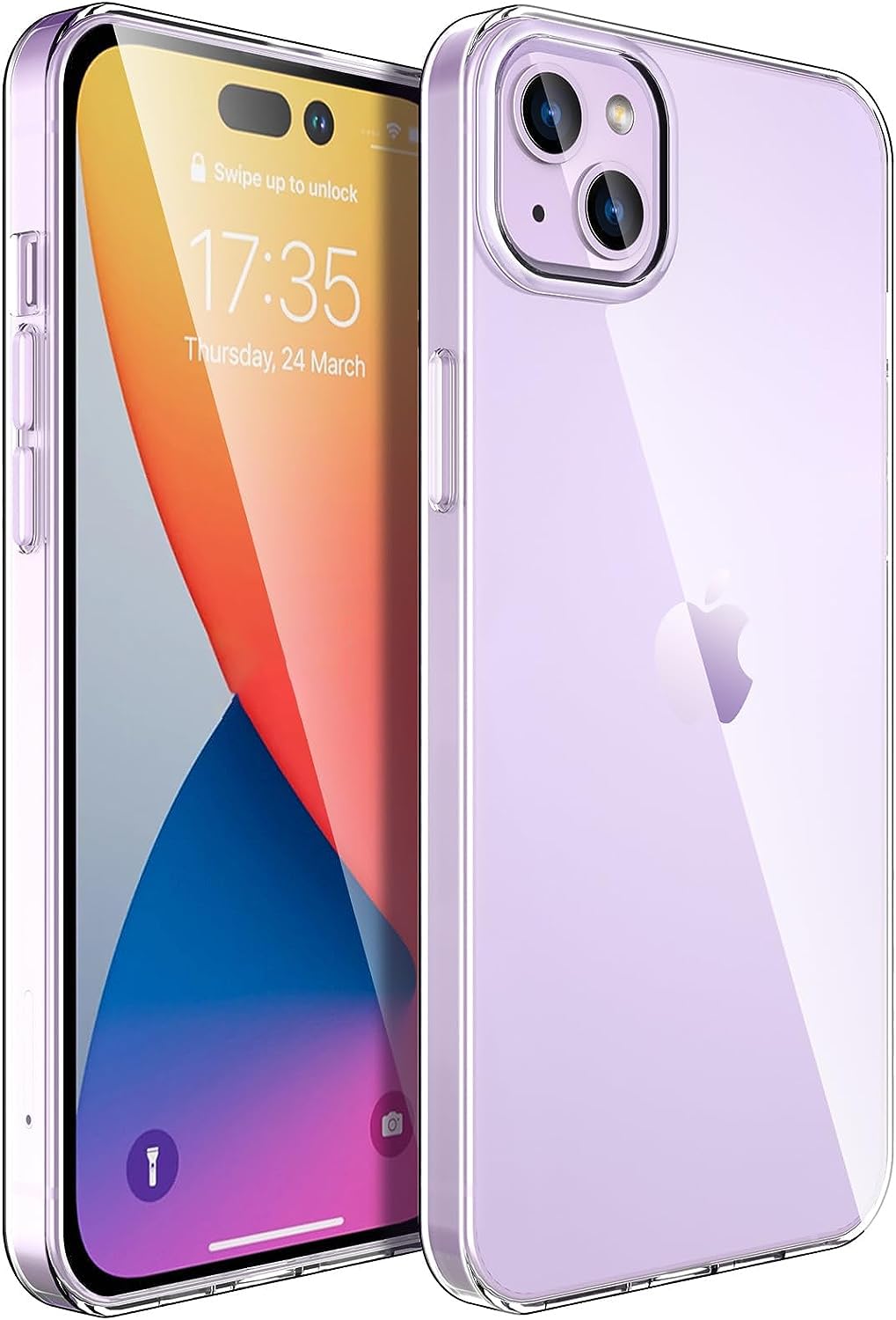 EMODIL Case for iPhone 15 Plus Cover Clear Back Soft Silicone Shockproof Anti-Scratch Protective Scratch-Resistant by Emodil ® (Clear)