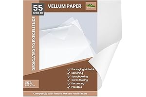 Paper Gator Transparency Sheets 8.5x11 | 55 Clear Sheets | Printable Translucent...