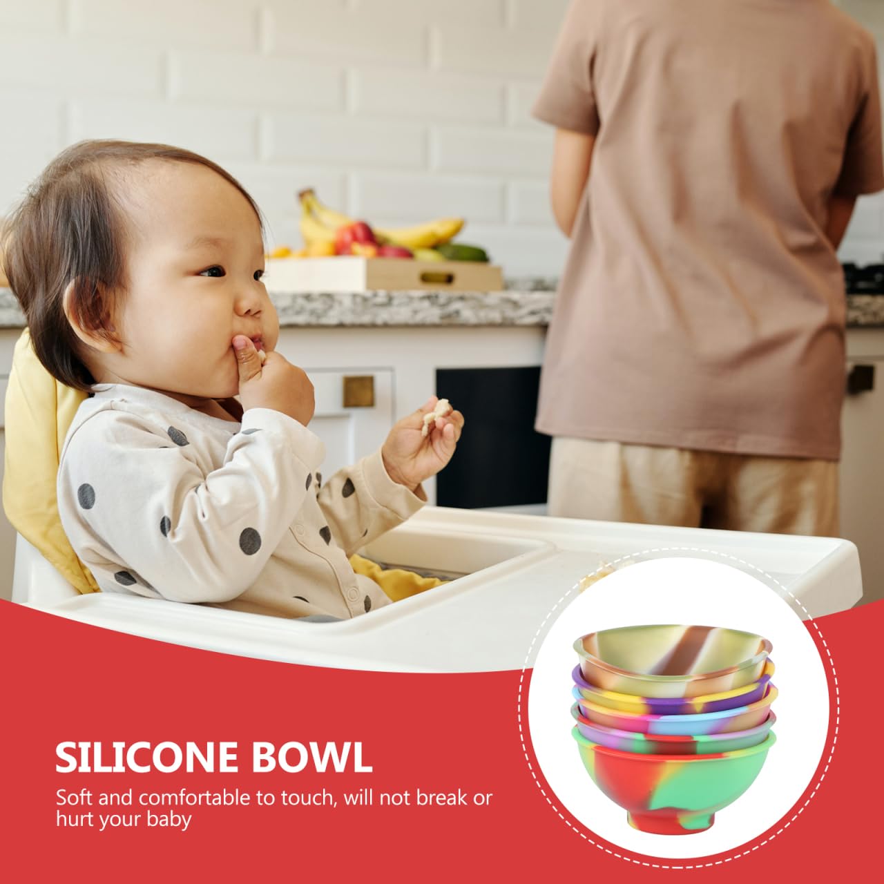 Cabilock 5 Stück Mini Silikon Schalen – Bunt, Wiederverwendbar, Für Snacks, Nüsse, Saucen, Dips