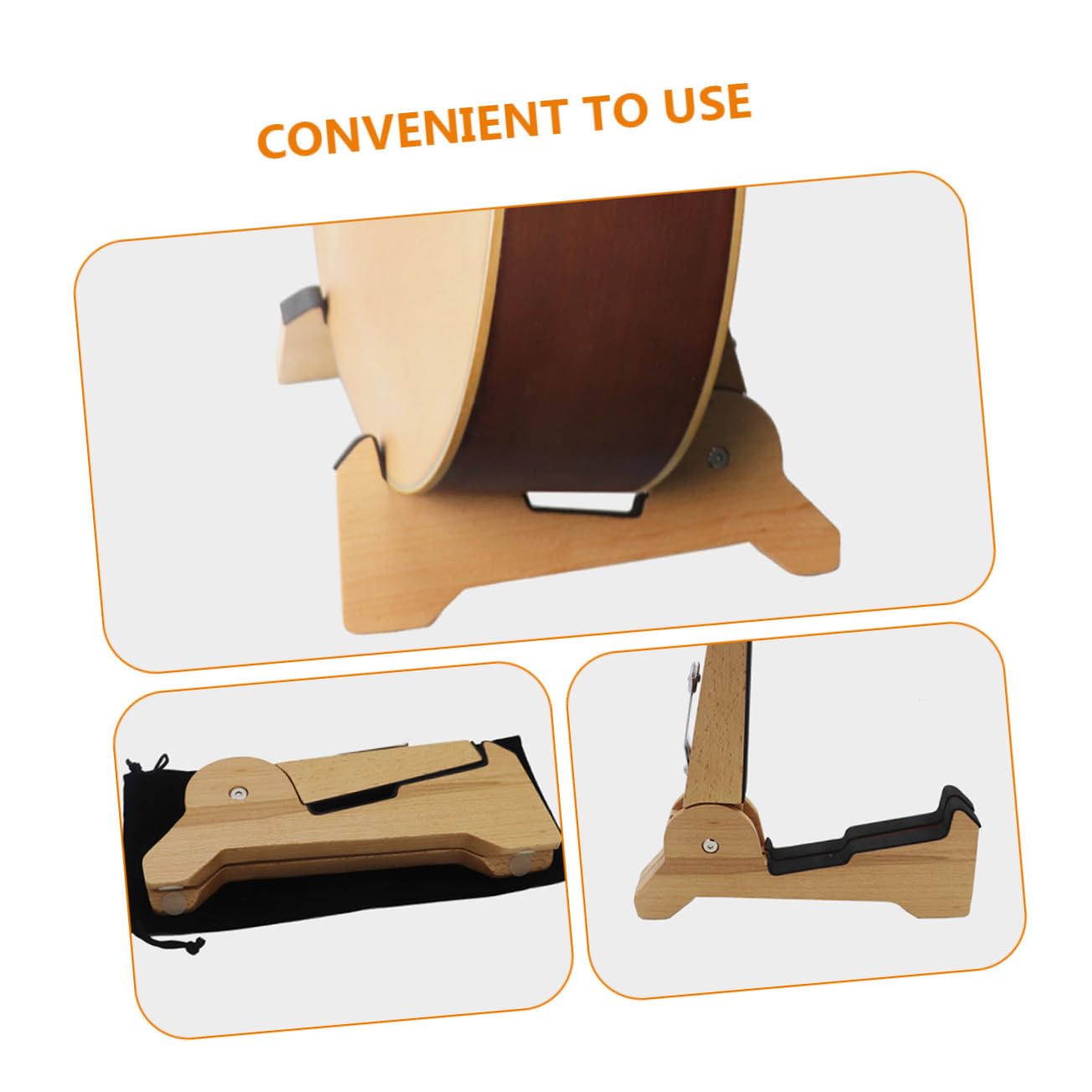 POPETPOP Supporto Staccabile Pieghevole Legno Portatile per e Chitarra Design Elettrica Violino per Casa e Negozio di Strumenti Musicali