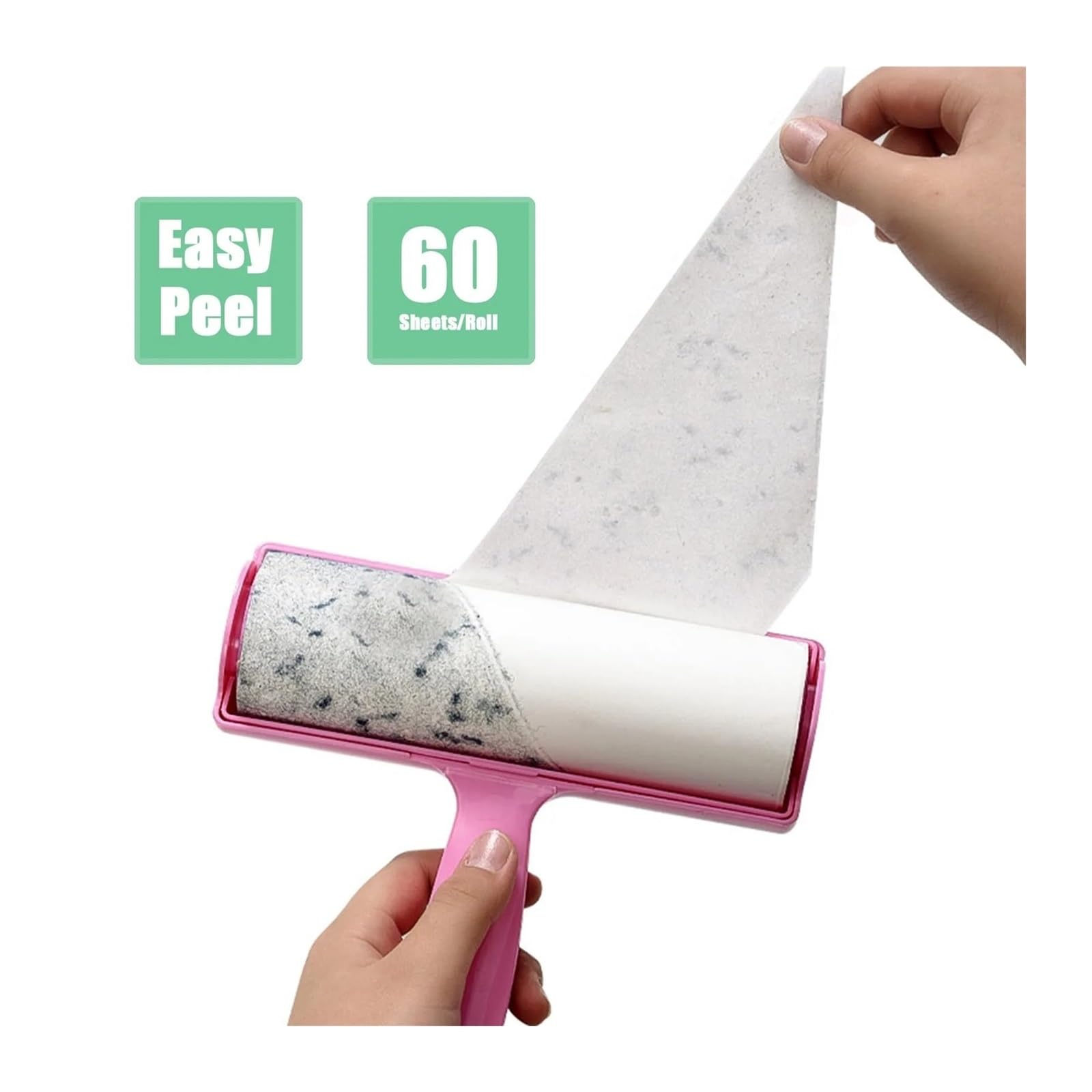 Fusselrolle Fusselroller-Nachfüllungen, extra klebrig | 60 Blatt pro Rolle, 5er-Packung, insgesamt 300 Blatt(9.45in)