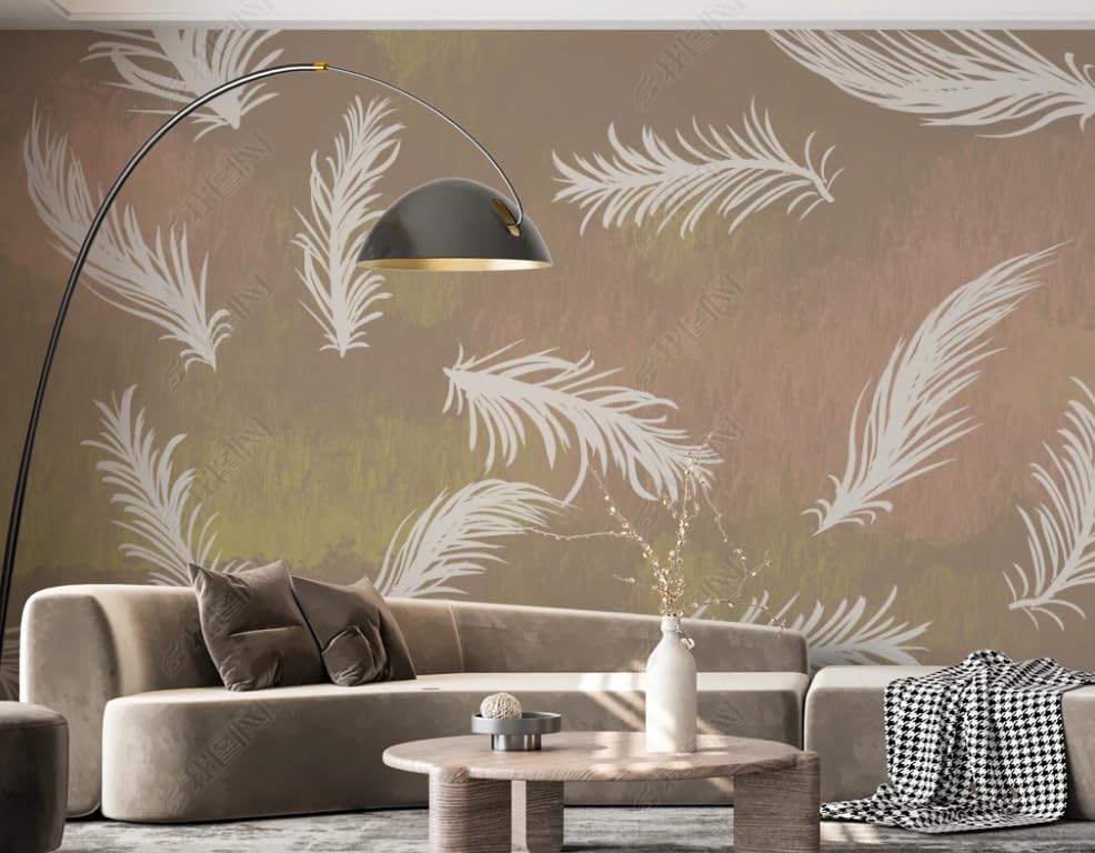 Papier peint intissé plumes poster geant mural salon 150x105cm
