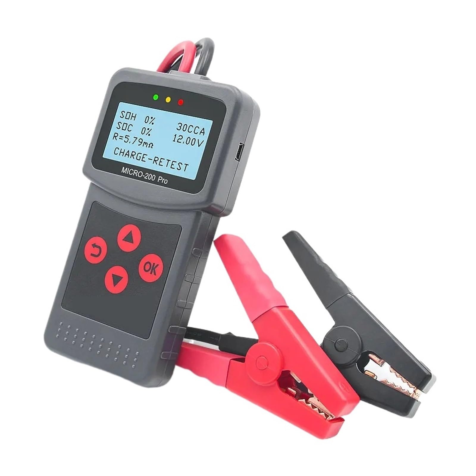 Tester AkumulatoróW Tester Akumulatora Samochodowego 12V 24V 40-2000 CCA Ładowanie Rozruchowe Analizator Akumulatora Motocykla Narzędzia Ze Światłem LED
