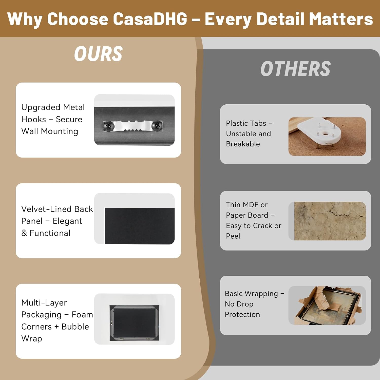 2 Pack 11x14 Vintage Antique Picture Frames, Retro Design for Home, Office & Wedding Decor, Gold