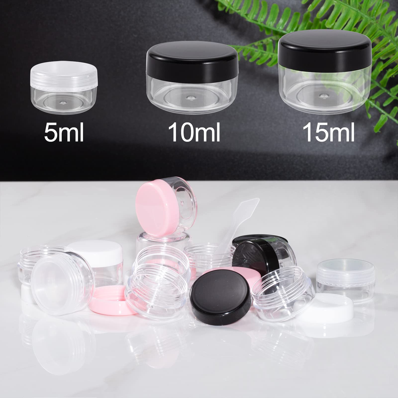 48 Vasettti Da Viaggio Per Cosmetici - 10ml - Con Coperchio E Etichette - Ideali Per Creme, Ombretti - Foto 3