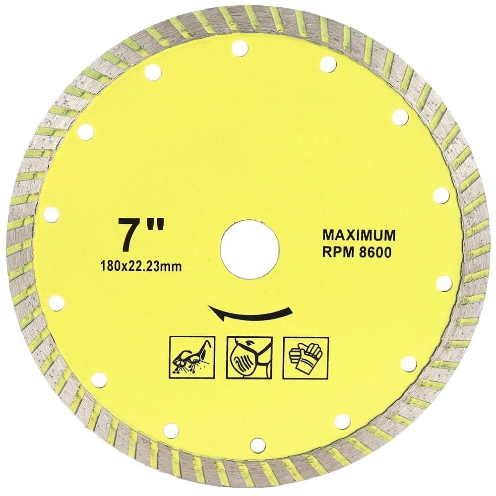 Discos de corte de diamante para amoladora angula 1 disco de corte de hoja de sierra de diamante de 4 a 9 pulgadas, hoja de corte segmentada turbo, disco de corte húmedo/seco for mármol, granito, pied