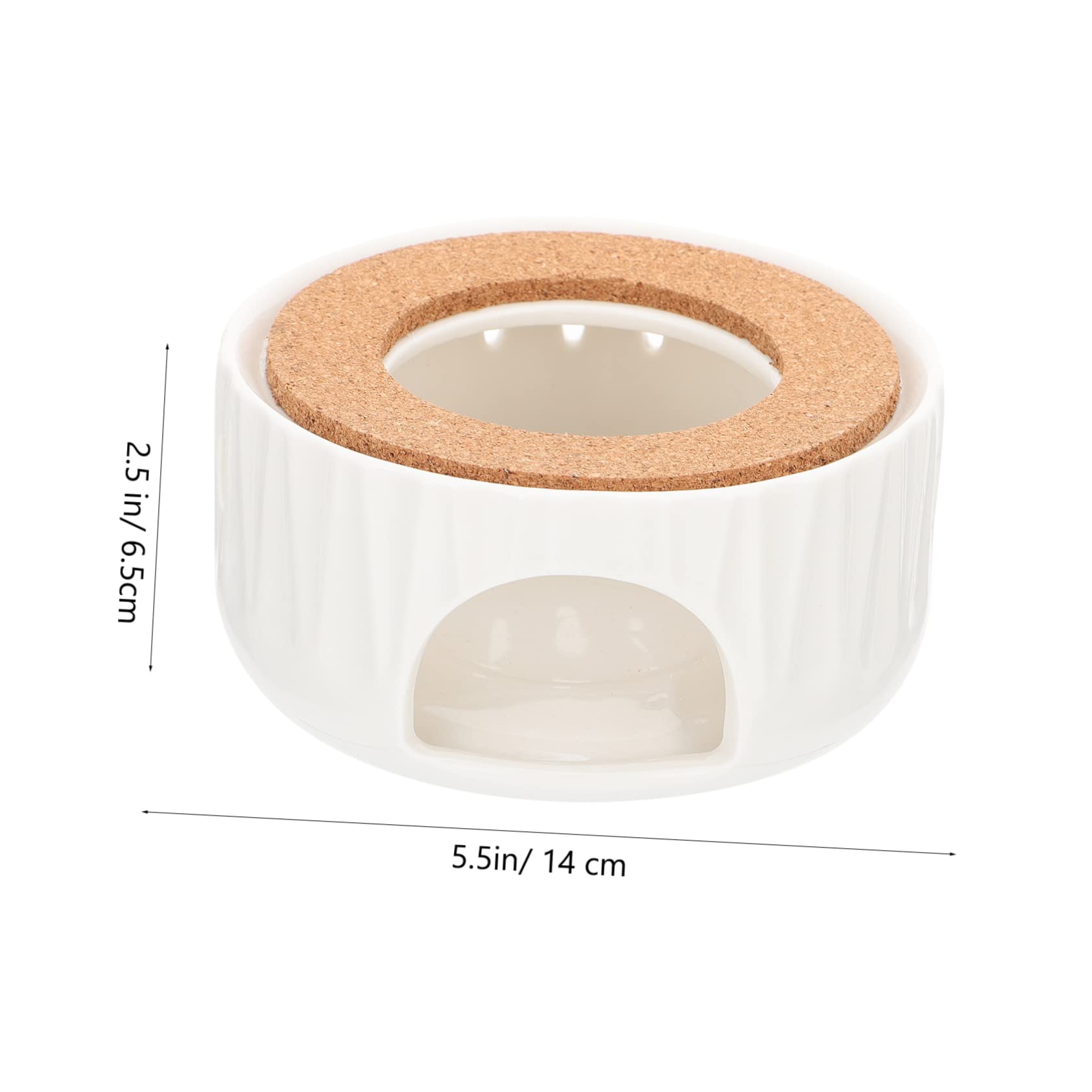 Ciieeo Wooden Material Tea Warmer Stand Tea Heater Base Decorative Candle Holder