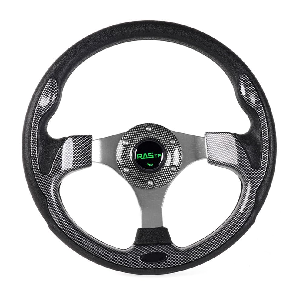 RASTP 12.5'' Golf Cart Steering Wheel for Club Car DS and Club Car DS Precedent EZGO Yamaha Golf Carts(Pane)