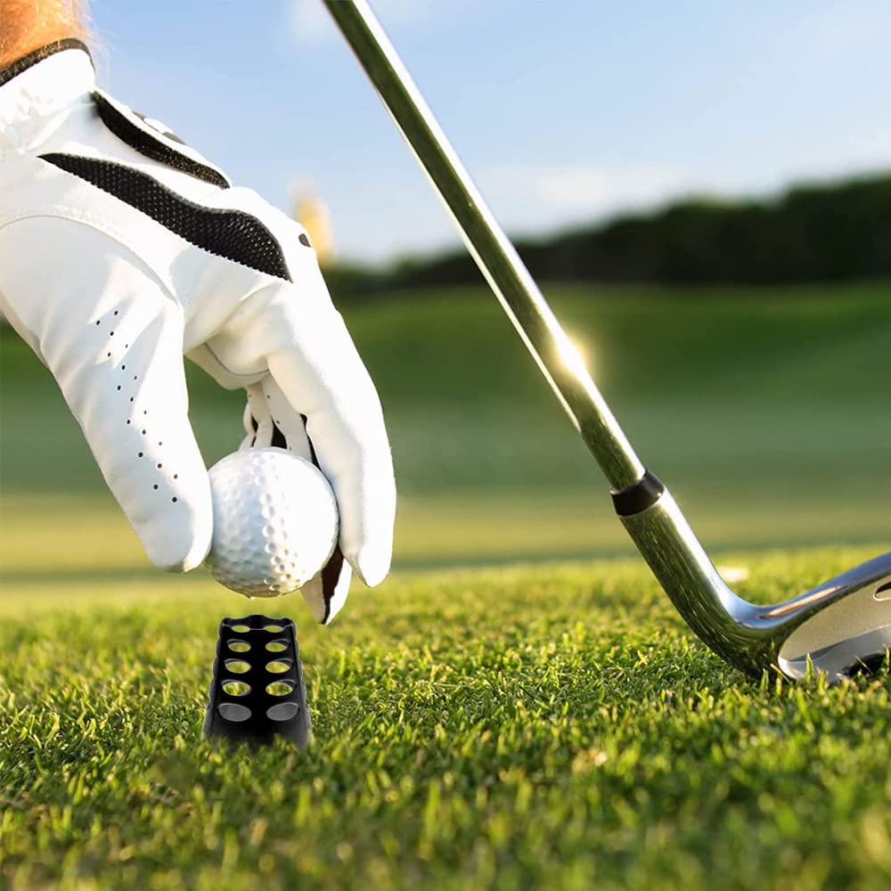 ORESDD Golf-Tees, 24 Stück, Schwarz, Kunststoff, Hochwertig, Flexibel, Einstellbare Höhe, Vielseitig