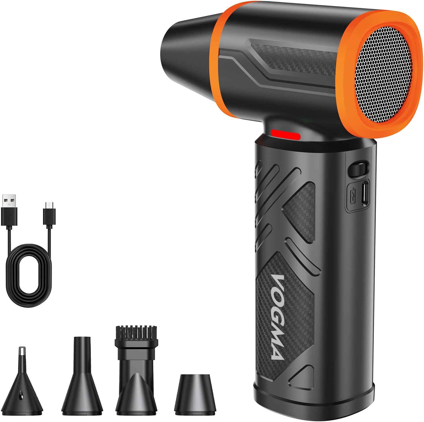 V40 Compressed Air Duster-270000RPM 350G Super Power Electric Air Duster, 10000mAh Cordless Rechargeable Brushless Motor Canned Air, Stepless-Adjustable Air Blower for PC, Keyboard