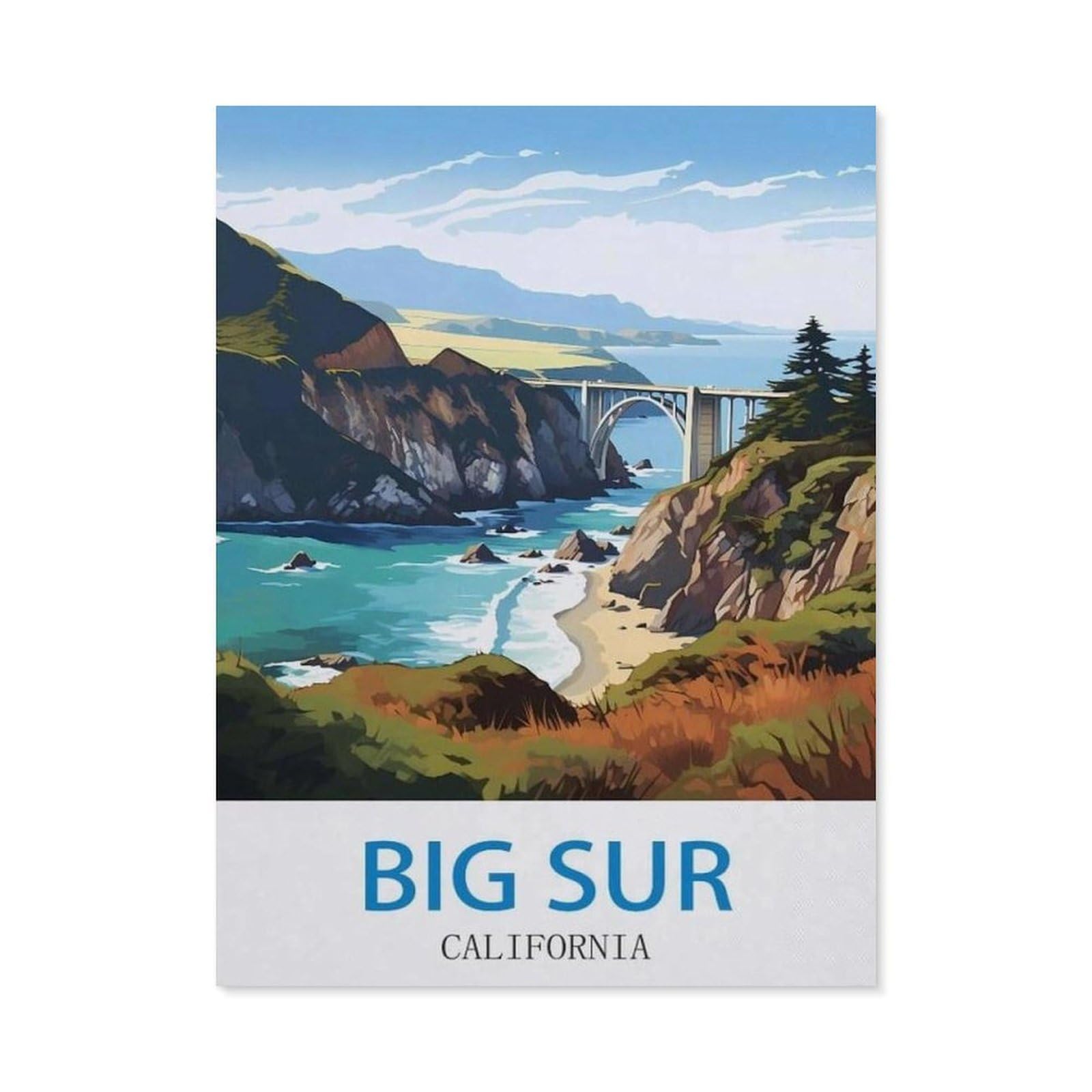 BEAYODKP Diamond Painting，Big Sur California（50x60cm）