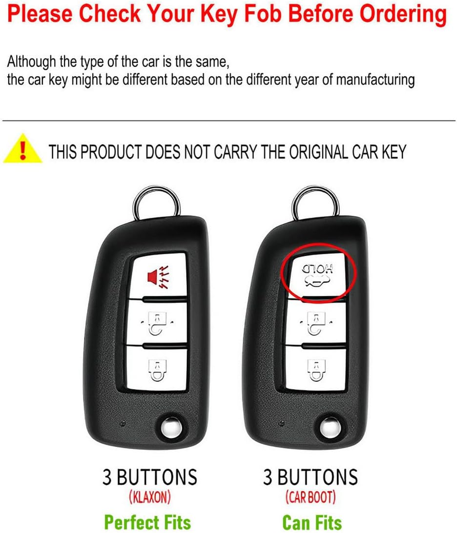 for Nissan Rogue Key Fob Cover for Rogue Select Sport Sentra Flip Key Holder Case