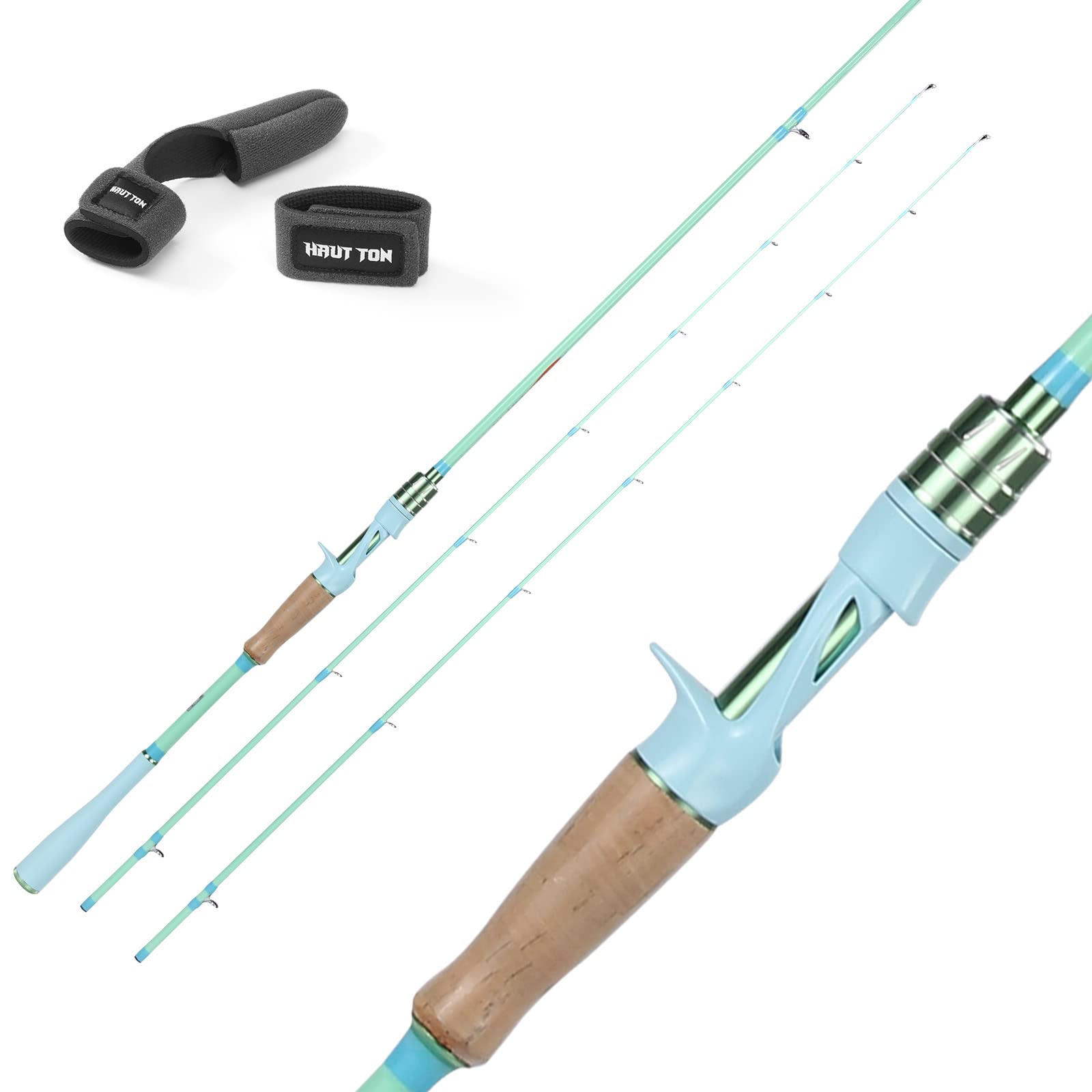 HAUT TON Macaroon Spinning Rod & Casting Fishing Rods,24Ton IM6 Graphite Carbon Fiber Baitcaster Rod,Twin-Tip Fishing Pole