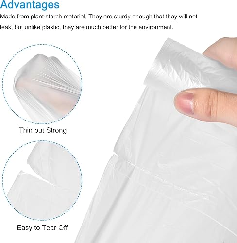 Miniatura 9 de MECCANIXITY Bolsas de basura pequeñas de 2 a 4 galones para cocina, oficina, baño, dormitorio, naranja, 20 unidades por rollo