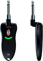 Sistema de guitarra sem fio com plugue rotativo de 220°, receptor transmissor de guitarra sem fio, recarregável, alcance de 30 metros – ideal para guitarras elétricas, baixo, teclados