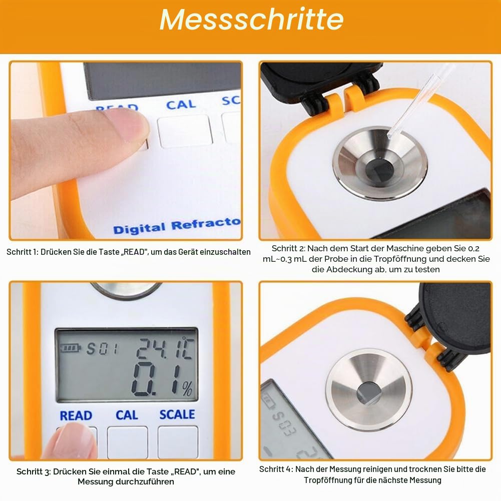 Messgerät DR301 Digitales Refraktometer, tragbar, Honig, digitales Refraktometer
