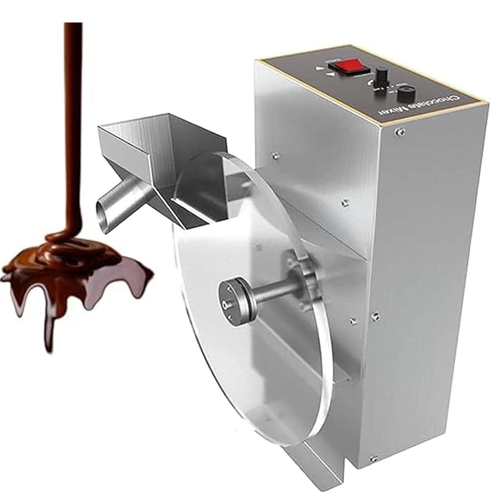 Temperatrice per cioccolato, fusore elettrico in acciaio inox per uso commerciale da tavolo, velocità regolabile, perfetto per cioccolato, burro, crema, ideale per panetterie e bar