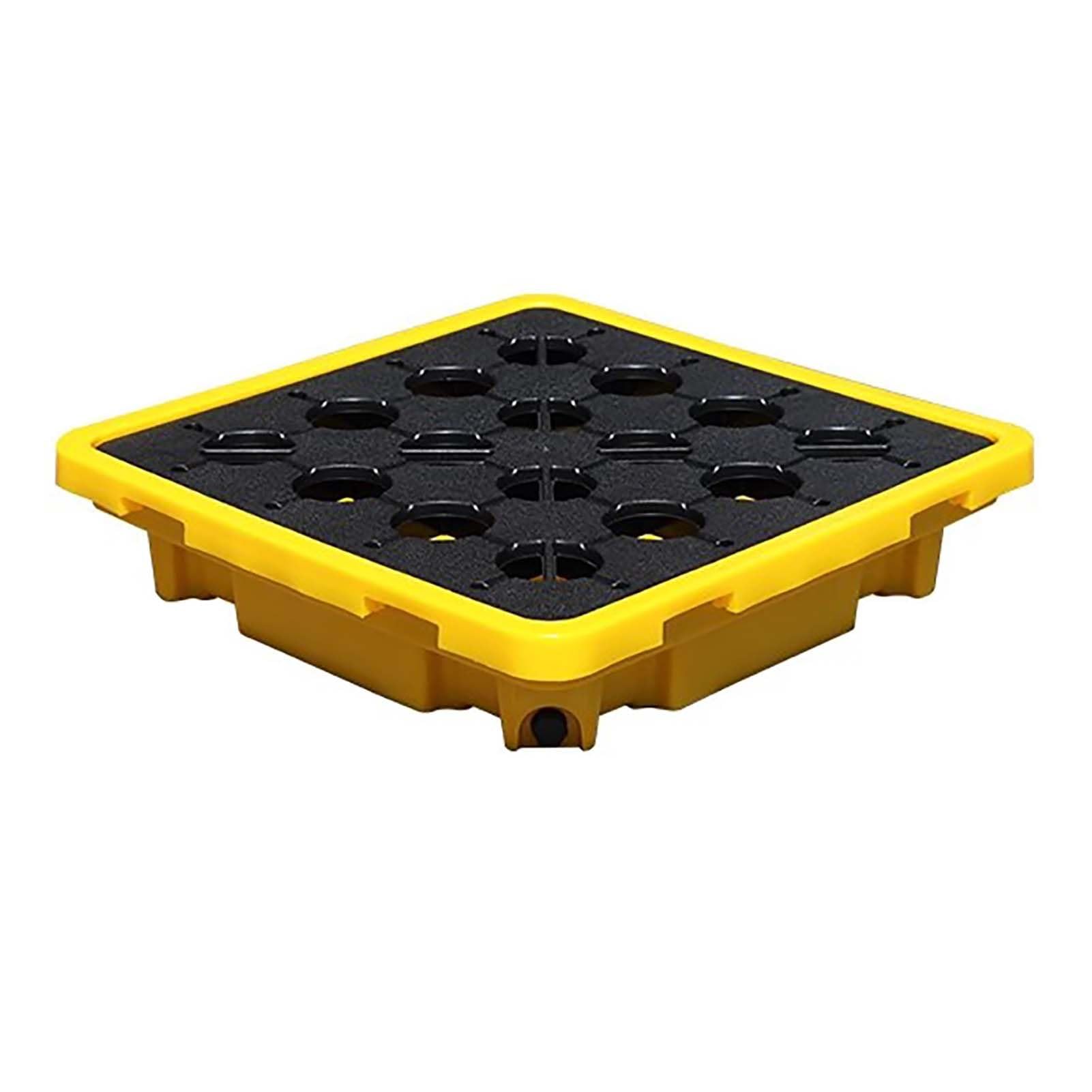 GYEQXKT Spill Containment Platform Tray for Industrial Use, Stackable Oil Drum Grating Pallet, 60x60x15cm