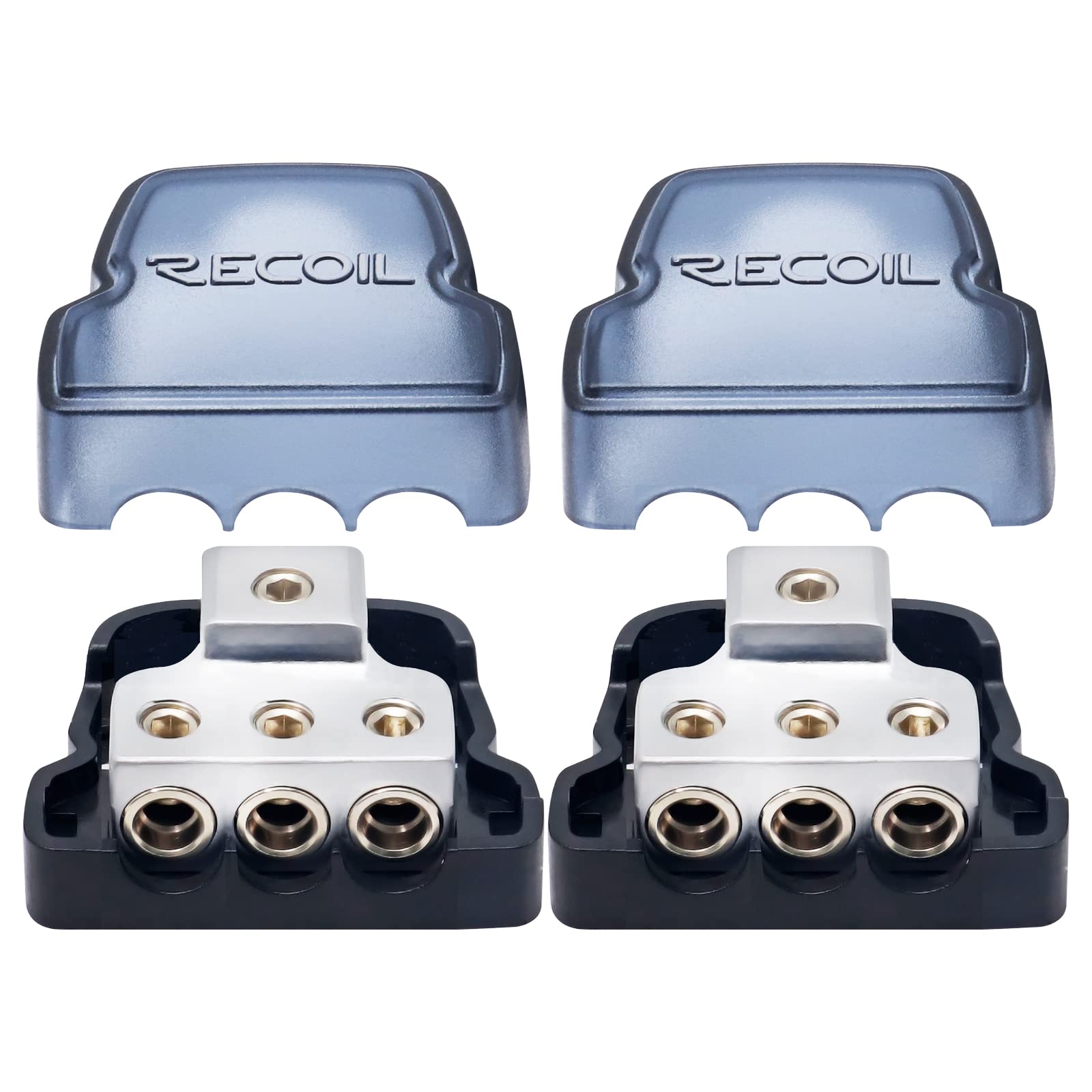 Recoil DB14 Blocco Distribuzione Potenza 4 Vie 1 In 4 Out Per Amplificatore Auto