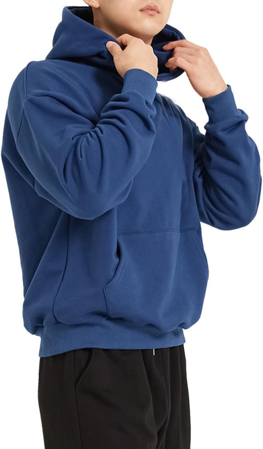 Men's Hoodies Loose Fit Pullover Casual Fashion Long Sleeve Hooded Sweatshirts with Pocket - Image 2