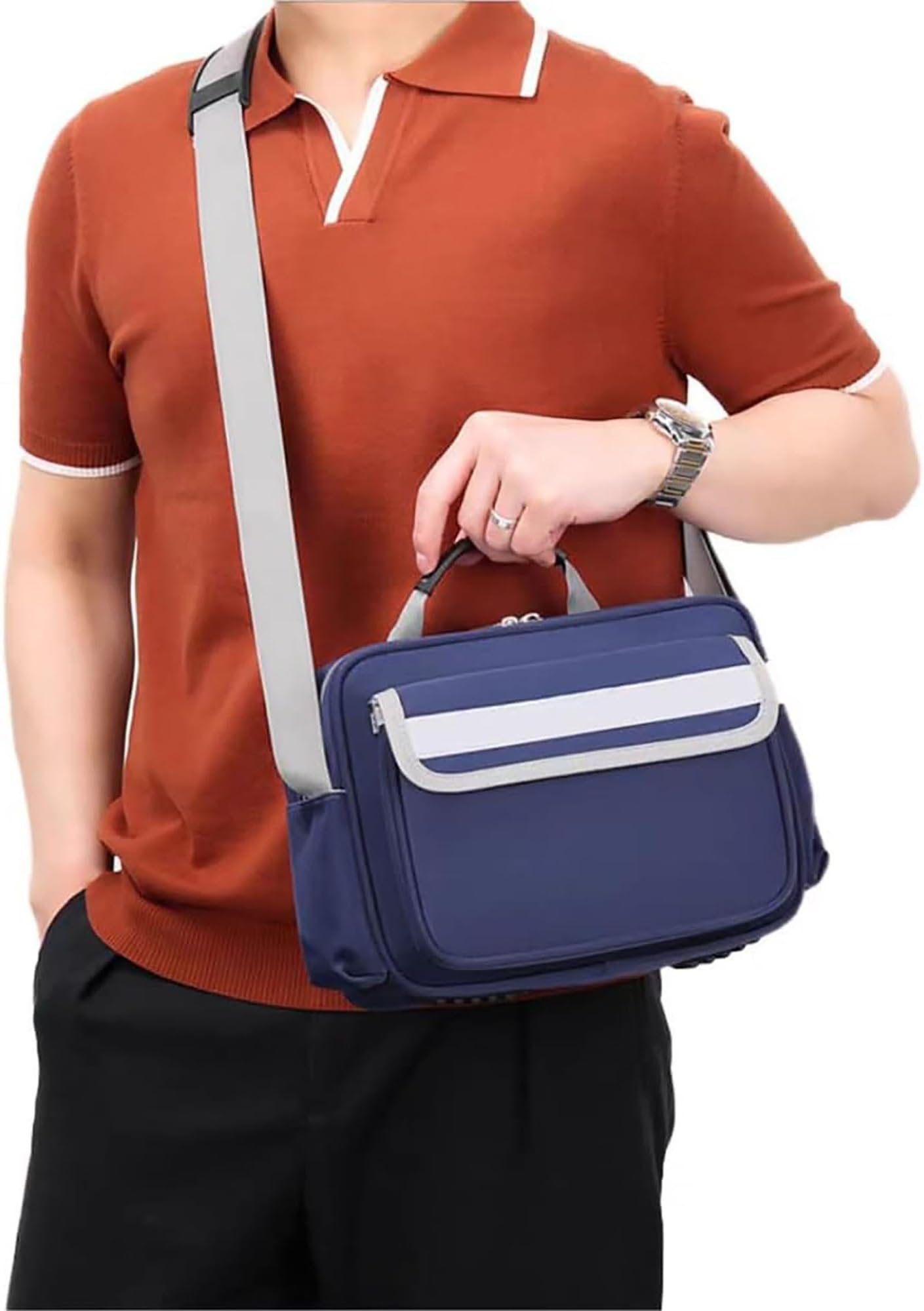 Bolsa médica, bolsa para emergencias, bolsa para traumatismos, bolsa de almacenamiento para enfermeras de atención médica a domicilio, EMT, EMS, policía, bomberos, oficiales de seguridad (azul)