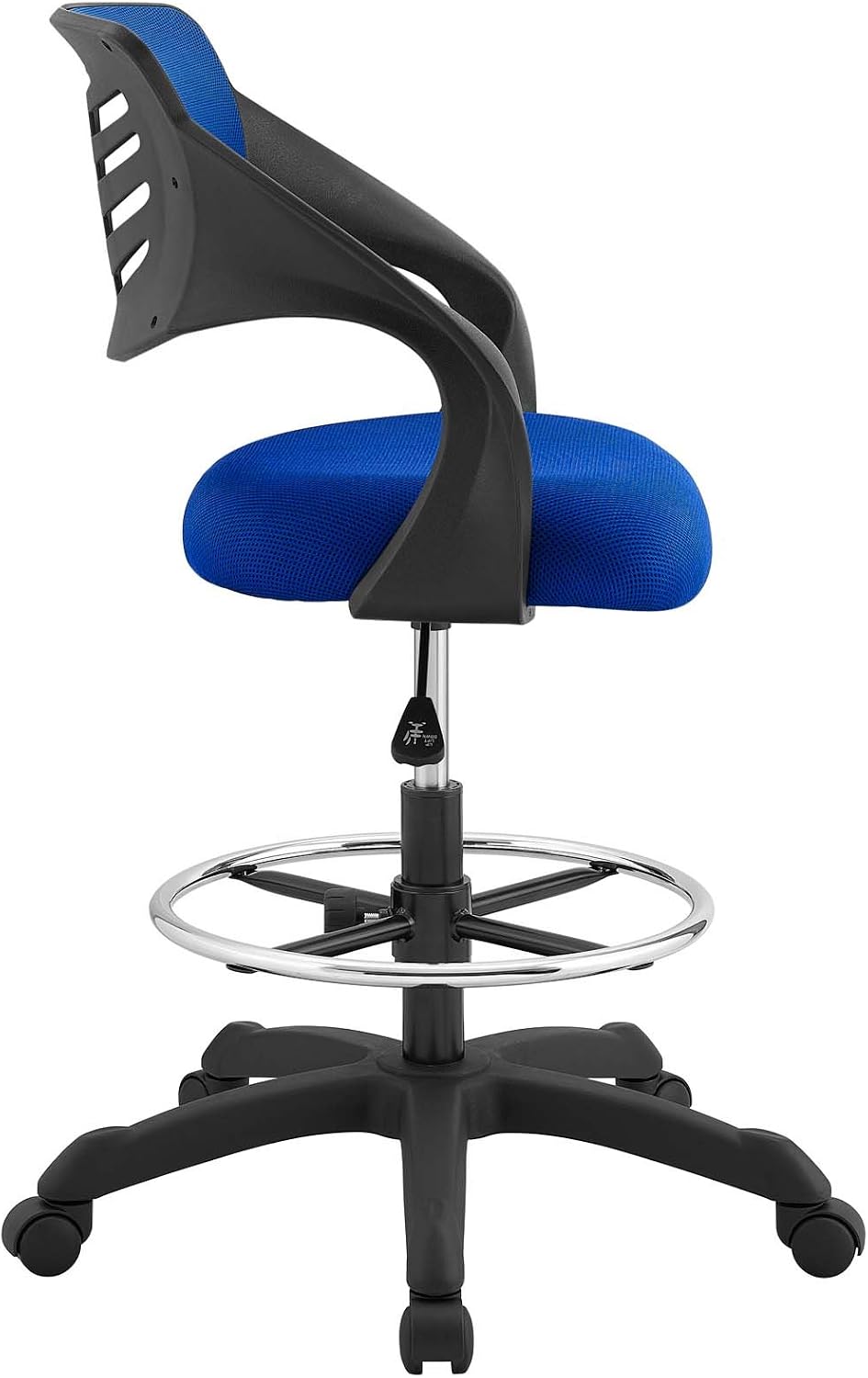 Modway Thrive Drafting Chair - Tall Office Chair for Adjustable Standing Desks in Blue