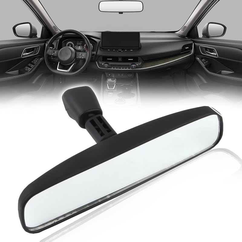 Espelho retrovisor interno convexo CZOBOTE com função antirreflexo para Nissan – 24,38 x 6,50 cm