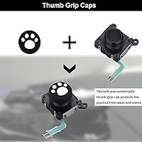 Vista 4 de Paquete de 2 joysticks de repuesto para PS Vita 2000 2001, palanca de pulgar analógica 3D con empuñaduras y tornillos para PSV 2000