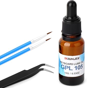 RUNJRX Switch Lube Oil GPL 105 15g/0.53oz, Keyboard Switch Lube for Keyboard Switch Spring Stabilizer Lube