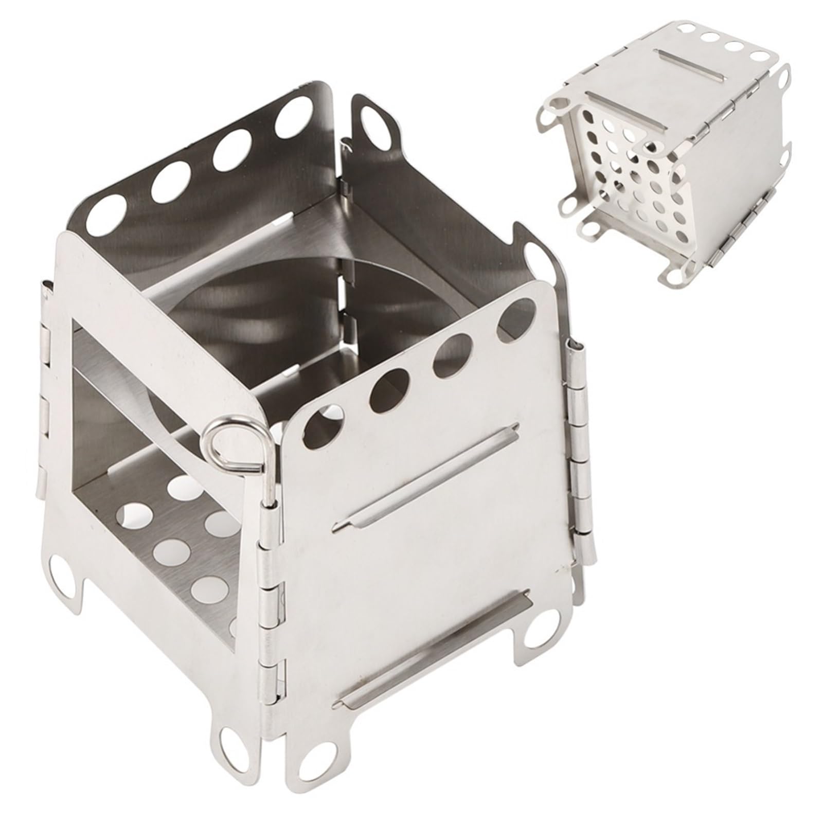 Braciere Da Campeggio Fornello Da Campeggio Leggero In Acciaio Inossidabile | Fori di ventilazione Pitz pieghevole portatile compatto che brucia staccabile