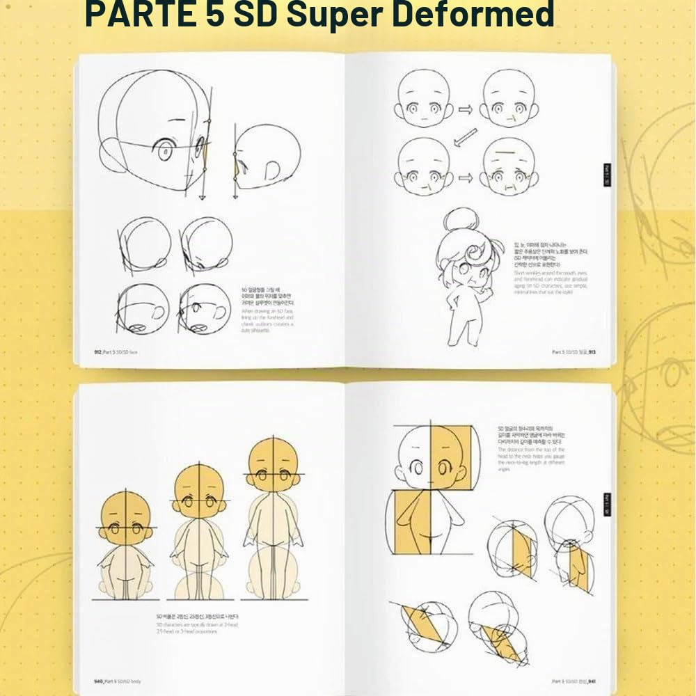Point Character Drawing 2 de Taco | Libro coreano de anatomía manga | Inglés Sub