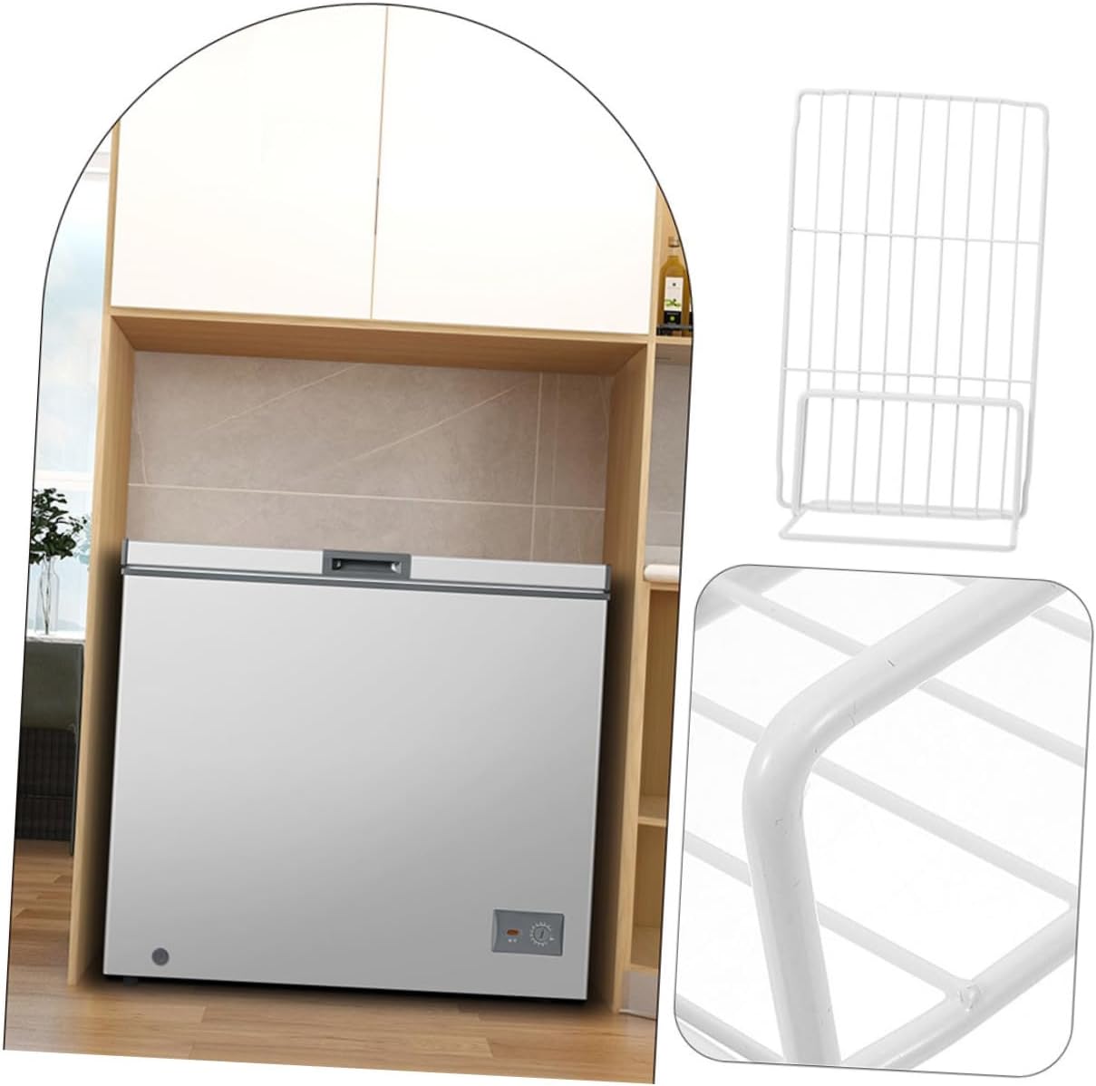 2pcs Freezer Organizing Separator Wire Dividers for Refrigerator Mesh Easy Install Shelf Divider