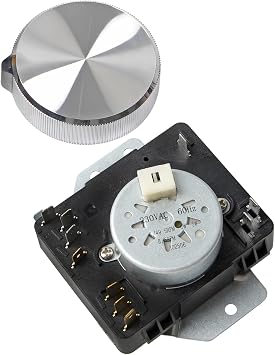 Dryer Timer & Knob Kit Fit for Maytag MED4500MW0 YMED4500MW0 Dryer Replace W11685947 W11566735 4981088 AP7215858 PS17216594 EAP17216594 FIX17216594 162-428-1, 230-240VAC 60Hz