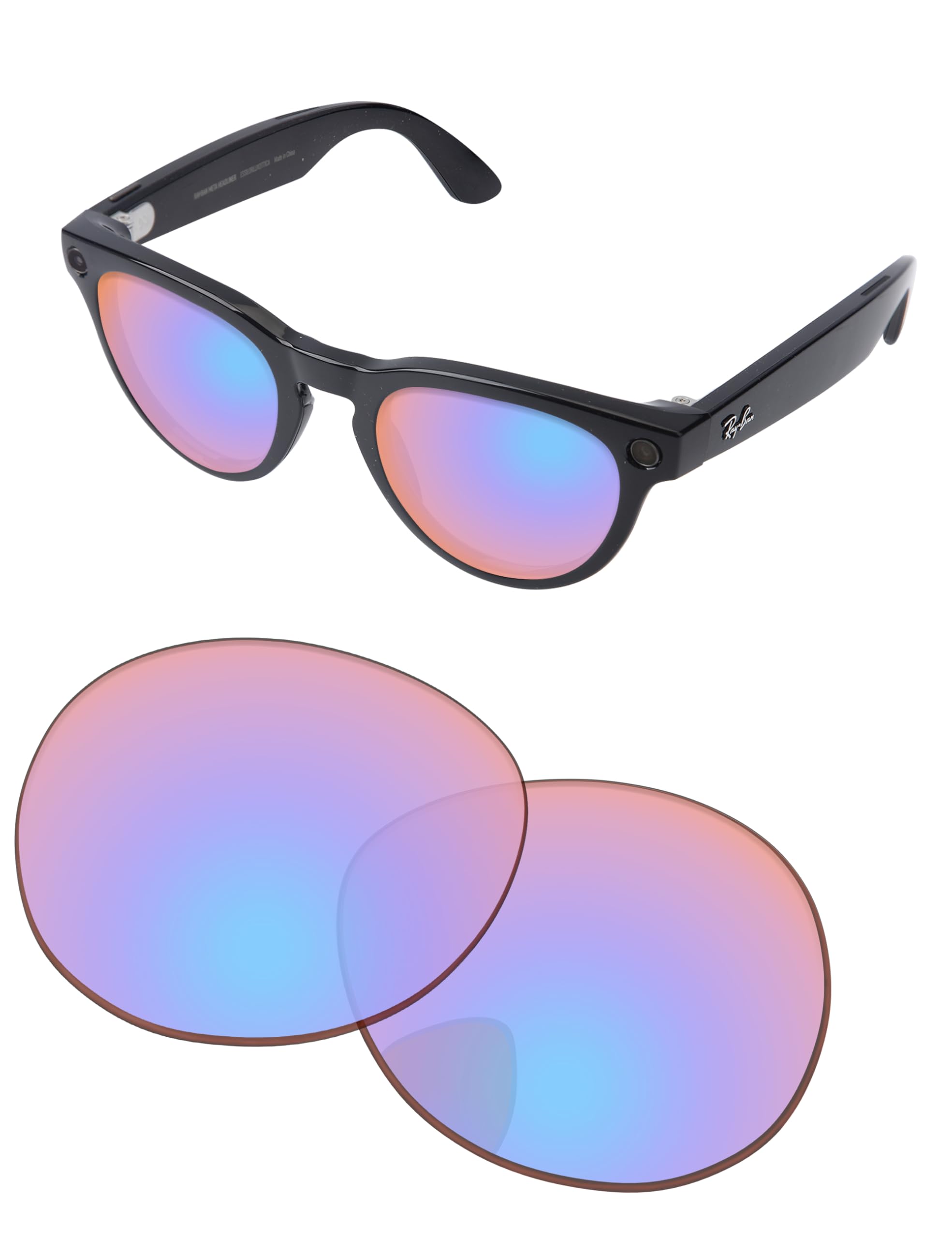 Lenti di ricambio compatibili con occhiali da sole Ray-Ban Meta Headliner RW4009F da 51 mm