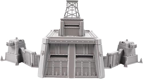 Miniatura 6 de Tabletop Terrain Fortificación blindada por escenario de guerra para juegos de guerra y juegos de rol Miniaturas de 1.102 in y 1.260 in