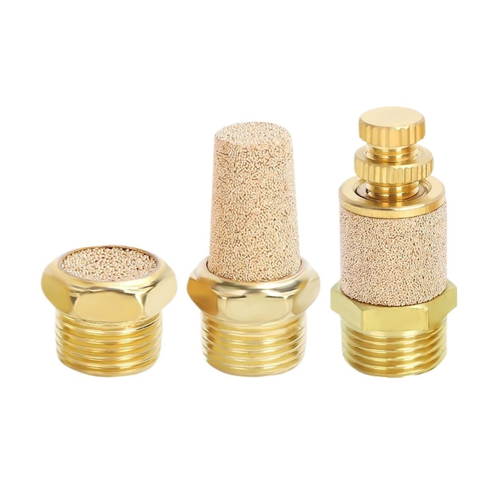 Silencieux d'échappement pneumatique 1pc silencieux pneumatique Air Silence laiton échappement BSL M5 1/8 1/4 3/8 1/2 3/4(J-08)