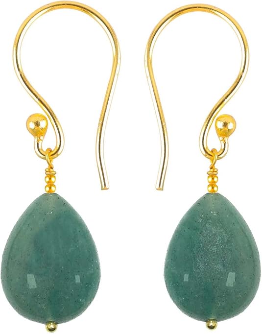 Gemstone Pear Cab Earrings…