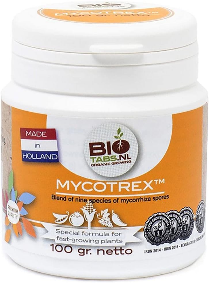 Mycotrex 100 Grams - Organic Soil Fertilizer with Endo Mycorrhiza spores, Rhizo Bacteria, Seaweed meal and Humic acid for Root Development and Soil Conditioning