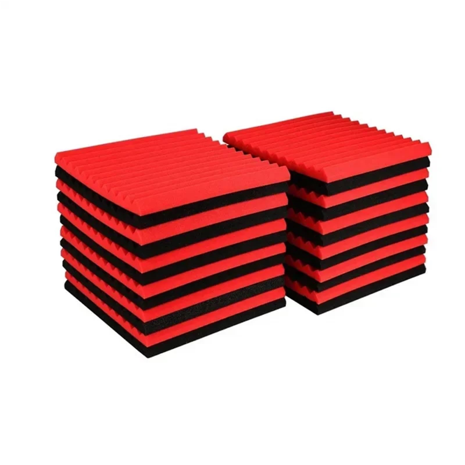 Paquete de 50 paneles acústicos estudio 1 "X 12" X 12 ", cuña espuma a prueba sonido, Panel absorbente, aislamiento acústico Para amortiguar el sonido(25Black25Blue)