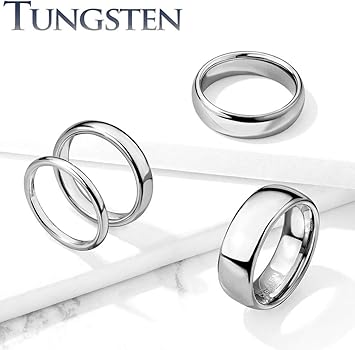 Terra | Anello In Tungsteno Con Bordo Smussato Nero Da 8 Mm - Foto 12