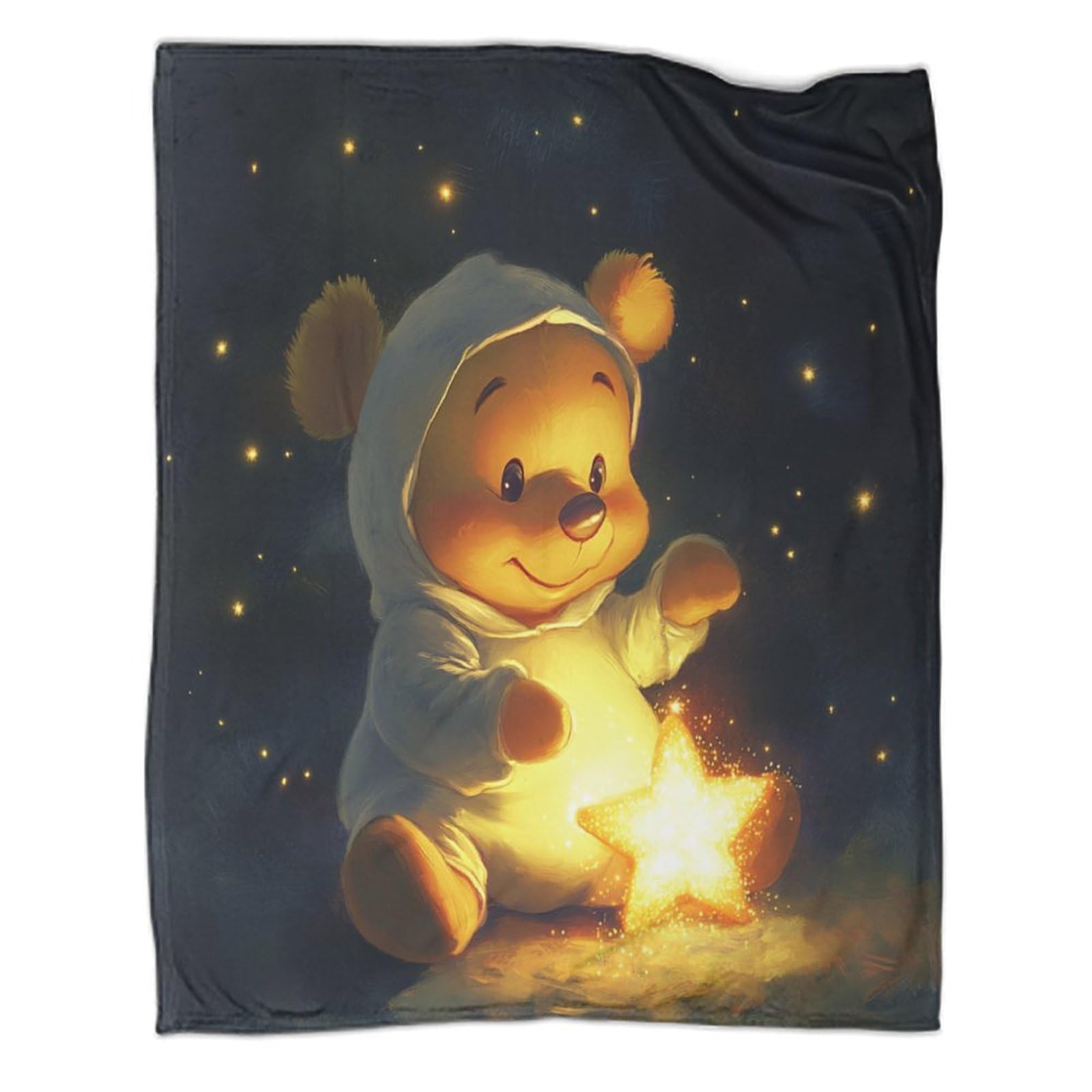 Couverture lit microfibre ours 127x152 cm pour adulte et enfant