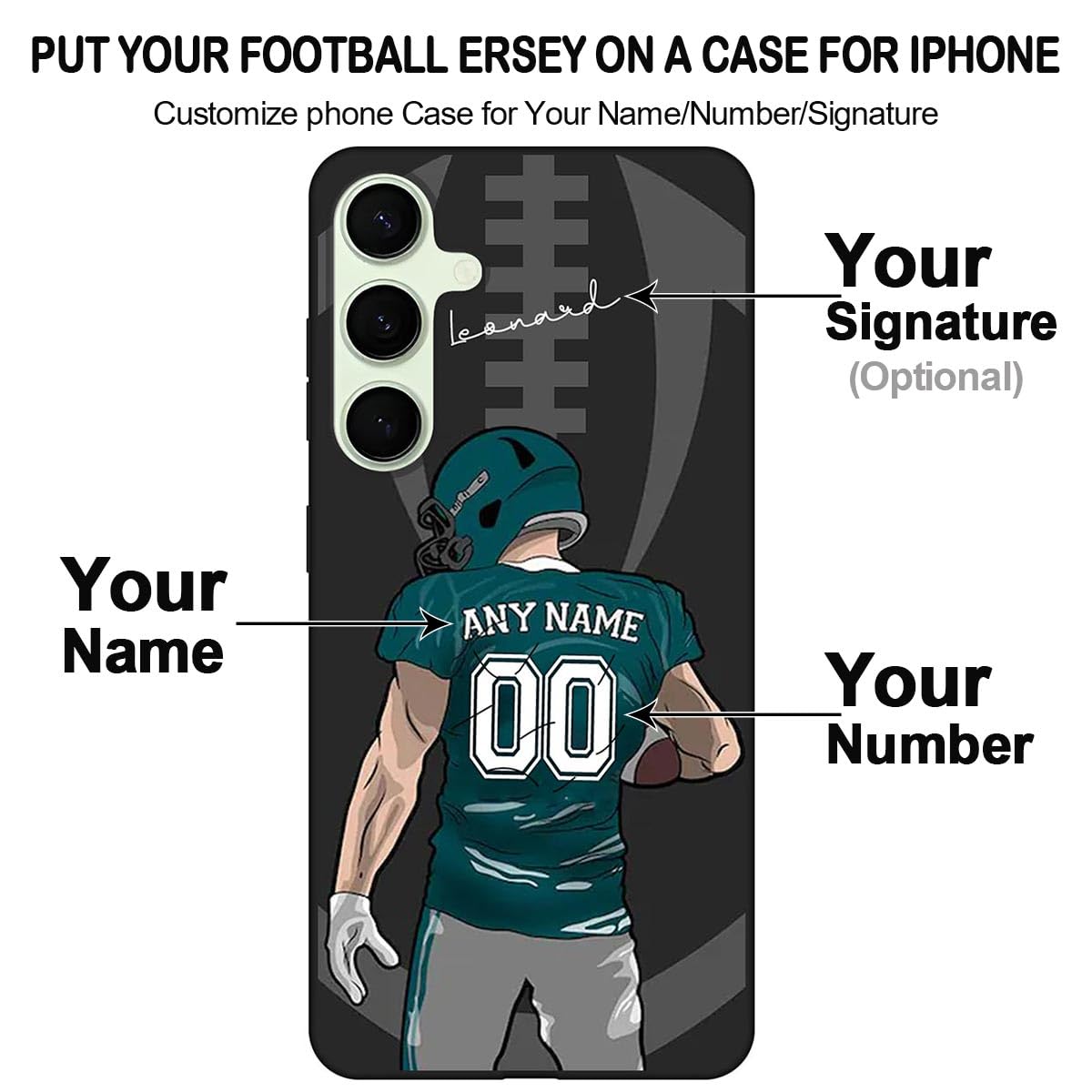 Amazon.com: Yakify Custom Football Name and Number Case for Samsung Galaxy  S25 Plus 5G,Personalized Football Team Jersey Style Anti-Scratch Soft  Protective TPU Black Phone Cover : Cell Phones & Accessories