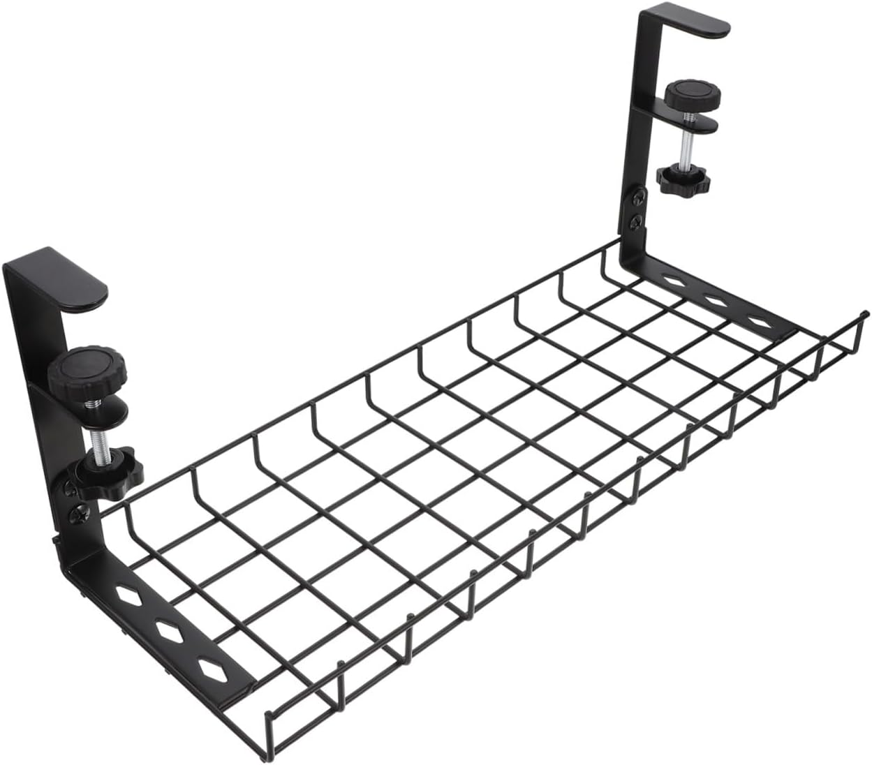 Under Desk Cable Storage Rack No Drill Cable Management Holder Wire Organizer Tray for Office Desk Power Strip Organization 500Mm Black