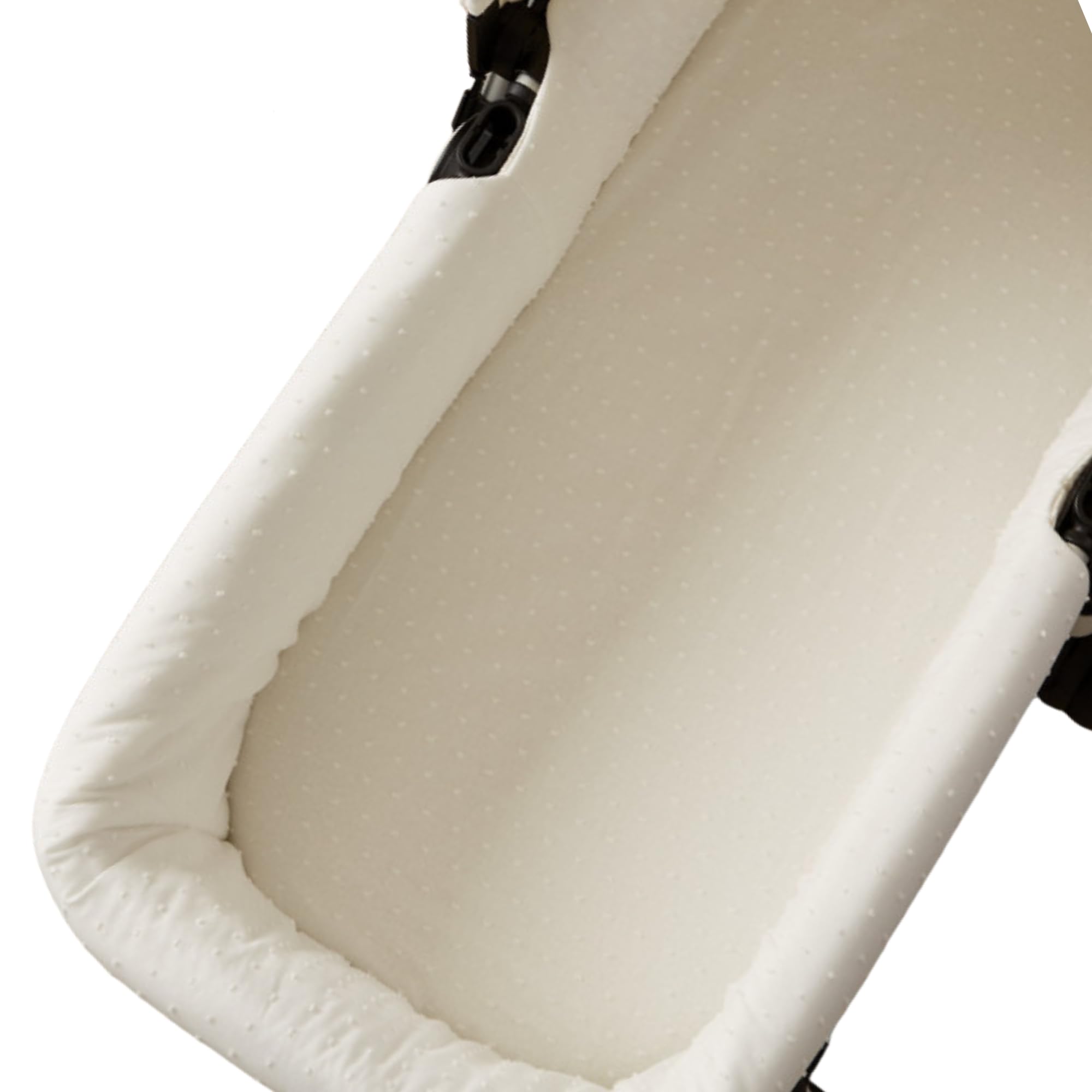Thermikoa Rivestimento Navicella Universale in tessuto in cotone plumetis – Copertura Copri Neonato Carrozzina, Fodera Interno, Lenzuola Carrozzina Neonato (Bianco)