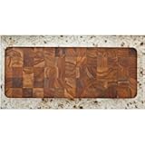 Teak Cutting Board - Rectangle End Grain Serving & Cheese Board &lpar;18 x 6 x 2 in&period;&rpar; - By Teakhaus