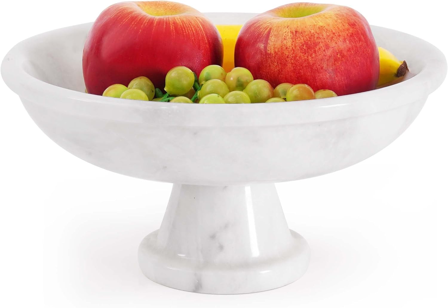 Radicaln Marble Fruit Bowl For Kitchen Counter 10" Inches White Handmade Bananas Holder, Ideal key Bowl, Modern Salad and Serving Bowl for Home Storage