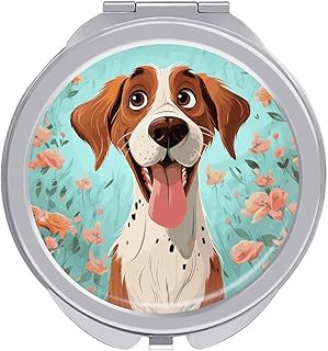 Funny Dog Travel Makeup Mirror Portable Compa...